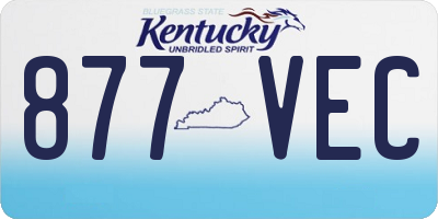 KY license plate 877VEC