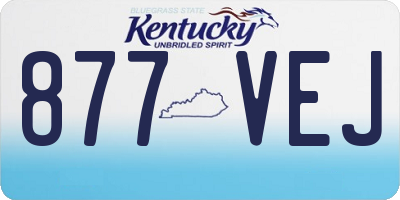 KY license plate 877VEJ