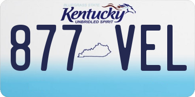 KY license plate 877VEL