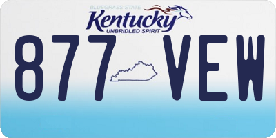 KY license plate 877VEW