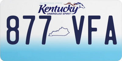KY license plate 877VFA