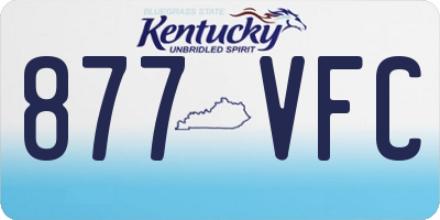 KY license plate 877VFC