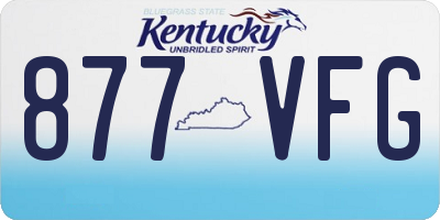 KY license plate 877VFG