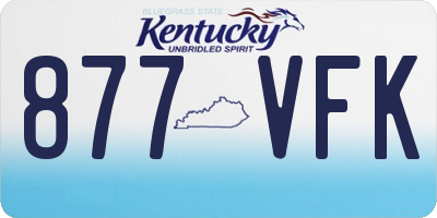 KY license plate 877VFK