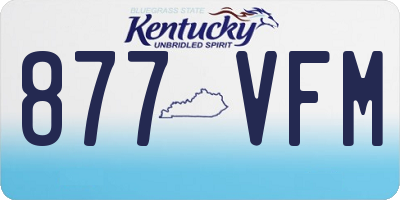 KY license plate 877VFM