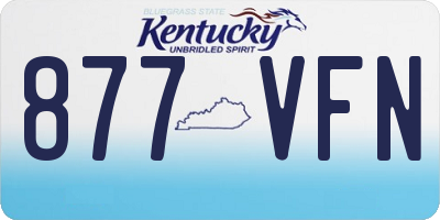 KY license plate 877VFN