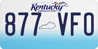 KY license plate 877VFO