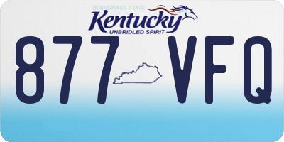 KY license plate 877VFQ