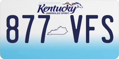 KY license plate 877VFS