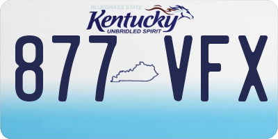 KY license plate 877VFX