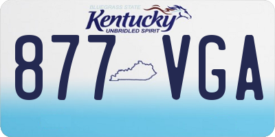 KY license plate 877VGA