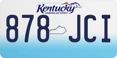 KY license plate 878JCI