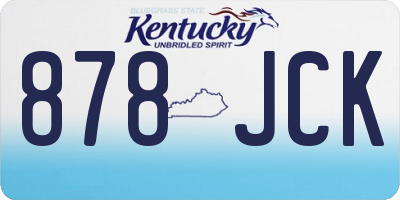 KY license plate 878JCK