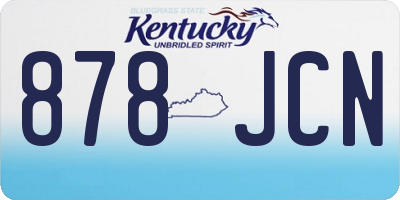 KY license plate 878JCN