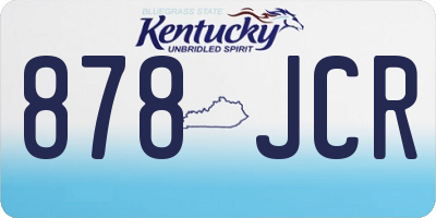 KY license plate 878JCR
