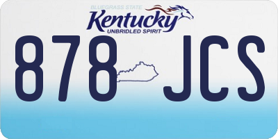 KY license plate 878JCS