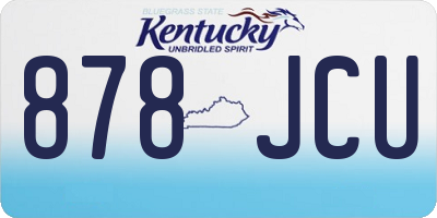 KY license plate 878JCU