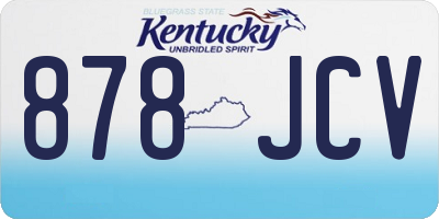 KY license plate 878JCV