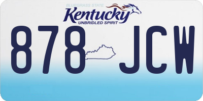 KY license plate 878JCW