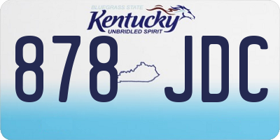 KY license plate 878JDC