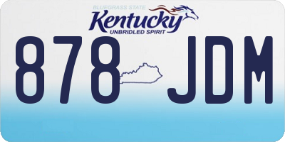 KY license plate 878JDM