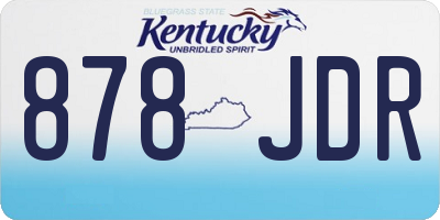 KY license plate 878JDR