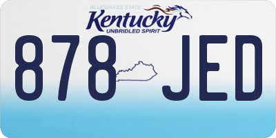 KY license plate 878JED