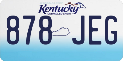 KY license plate 878JEG