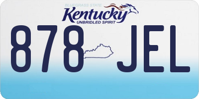 KY license plate 878JEL