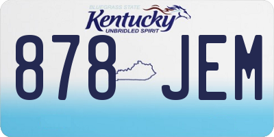 KY license plate 878JEM