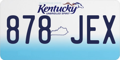 KY license plate 878JEX
