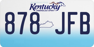 KY license plate 878JFB