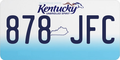 KY license plate 878JFC