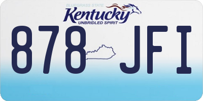 KY license plate 878JFI