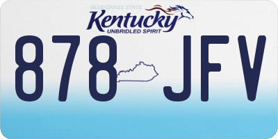 KY license plate 878JFV