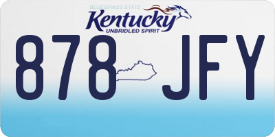 KY license plate 878JFY