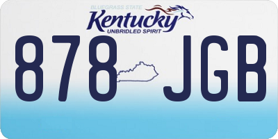 KY license plate 878JGB