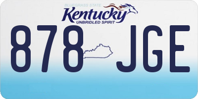 KY license plate 878JGE