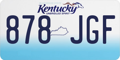 KY license plate 878JGF