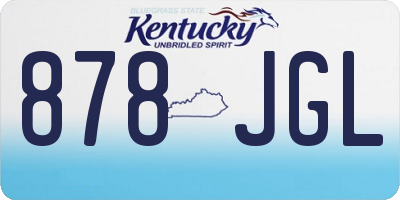 KY license plate 878JGL