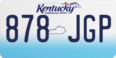 KY license plate 878JGP
