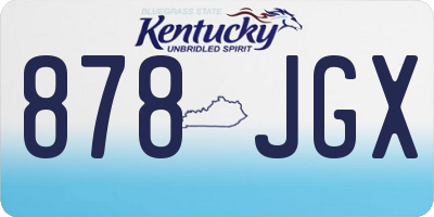 KY license plate 878JGX