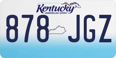 KY license plate 878JGZ