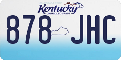 KY license plate 878JHC