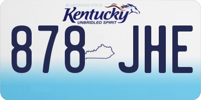 KY license plate 878JHE