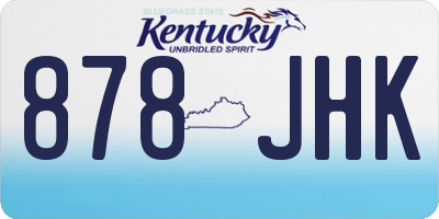 KY license plate 878JHK