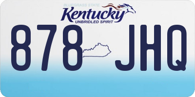 KY license plate 878JHQ