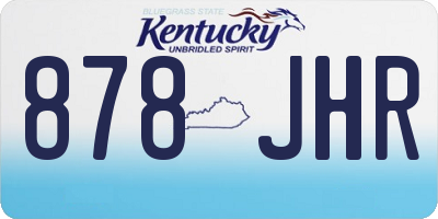 KY license plate 878JHR