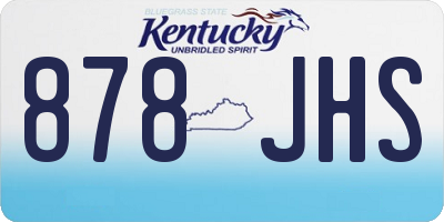KY license plate 878JHS