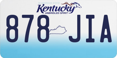 KY license plate 878JIA
